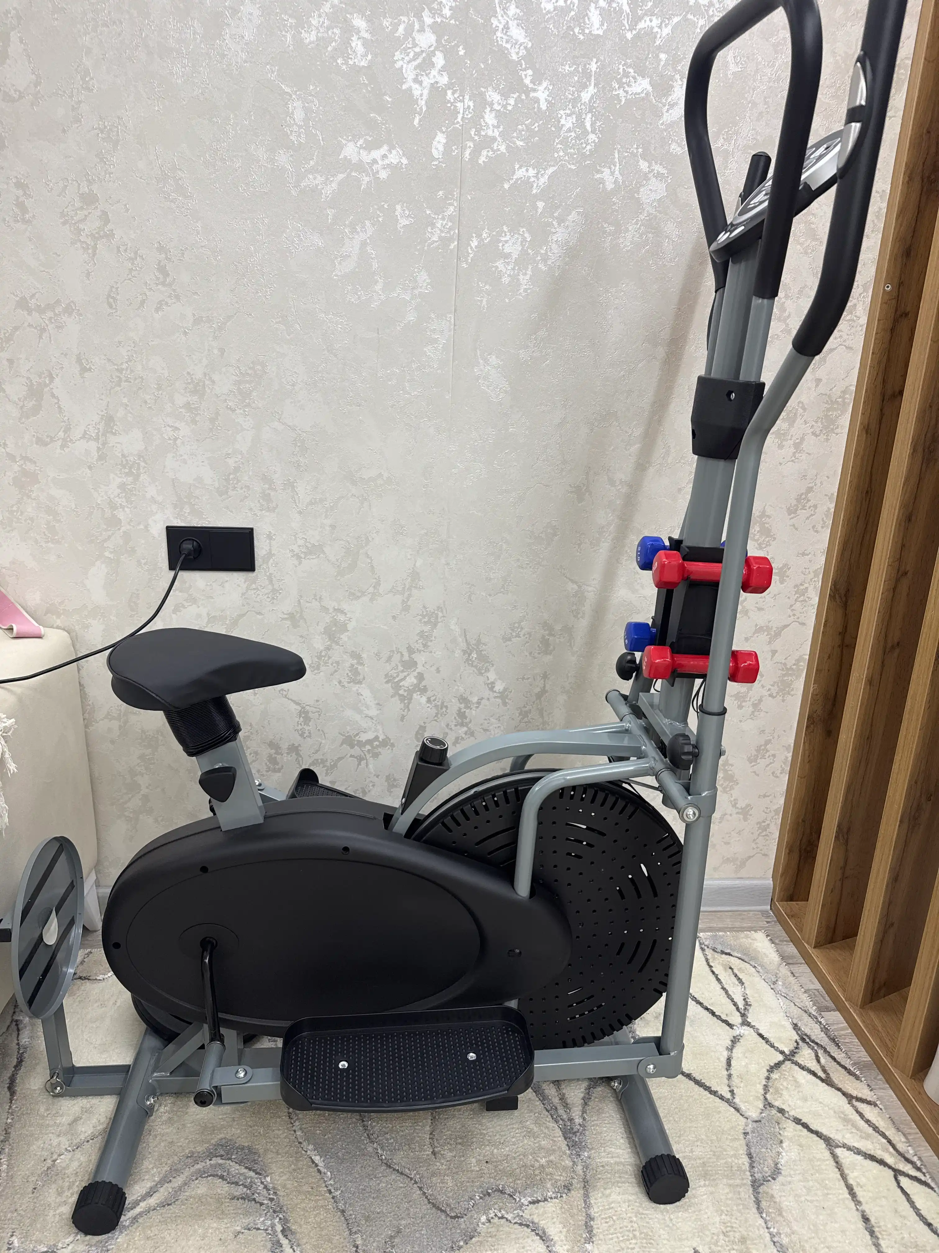 Velotrenajyor + chang'i, elliptik trenajyor, 4 tasi 1 da, uy uchun