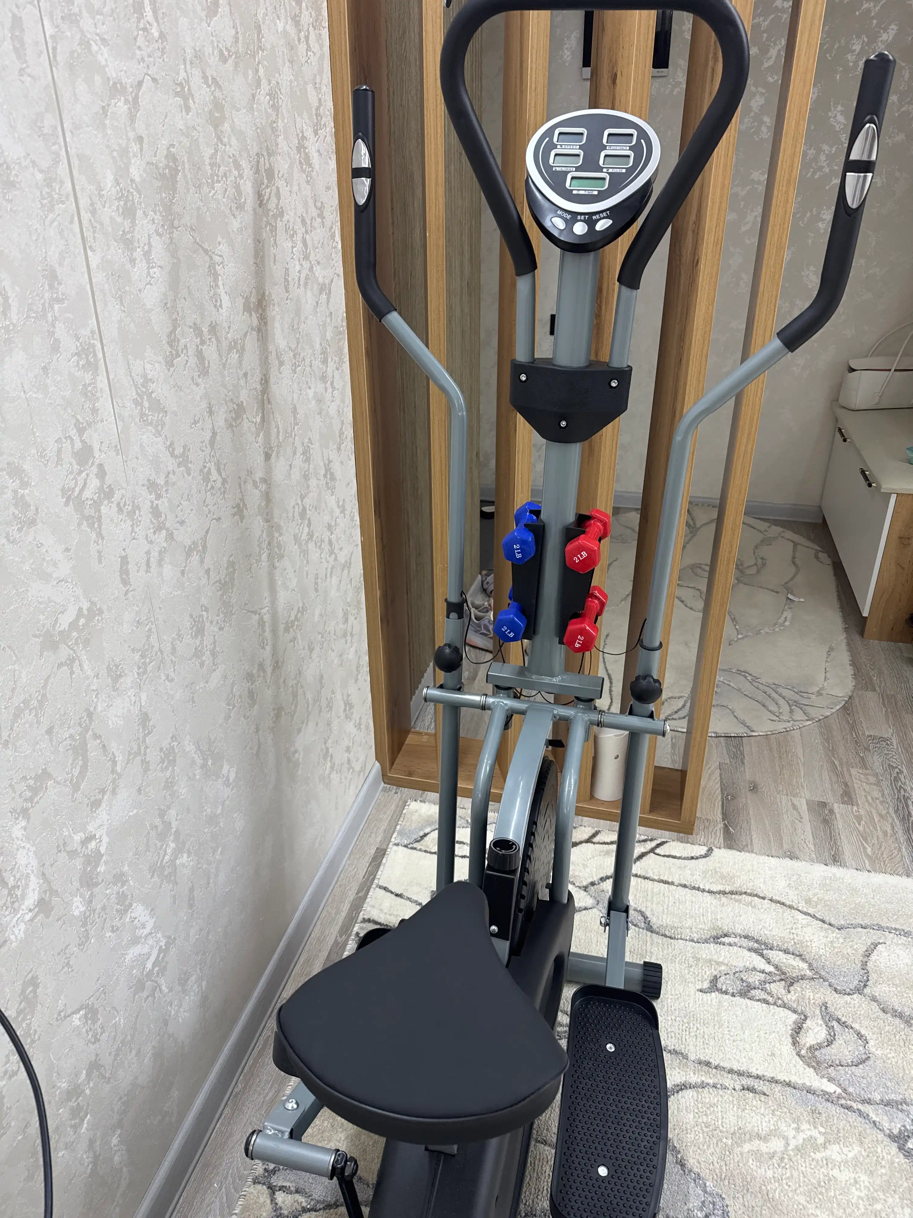 Velotrenajyor + chang'i, elliptik trenajyor, 4 tasi 1 da, uy uchun