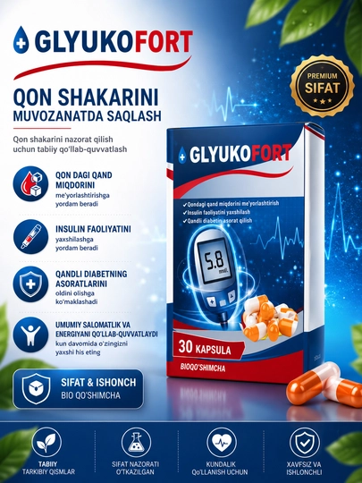 Qondagi qand miqdorini me'yorlashtirish va Insulin faoliyatini qo'llab quvvatlash uchun - 
