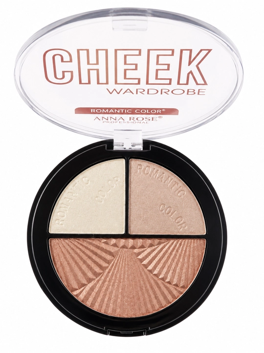 ANNA ROSE CHEEK 3 in 1 – bronzer, haylayter va kontur - 