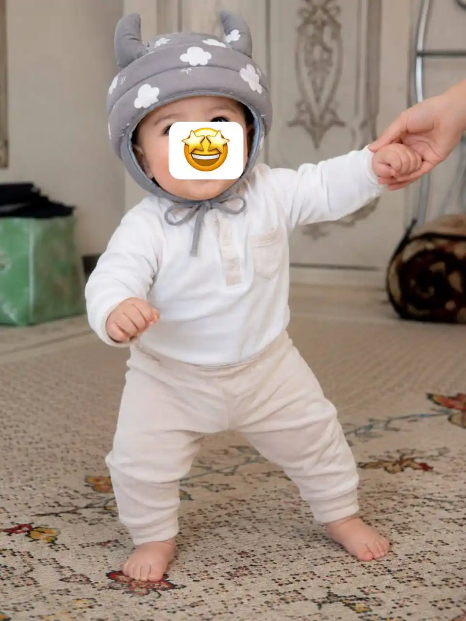 Bolalar uchun himoya shlemi, chaqaloqlar bosh kiyimi, boshga himoya, 3-36 oylik