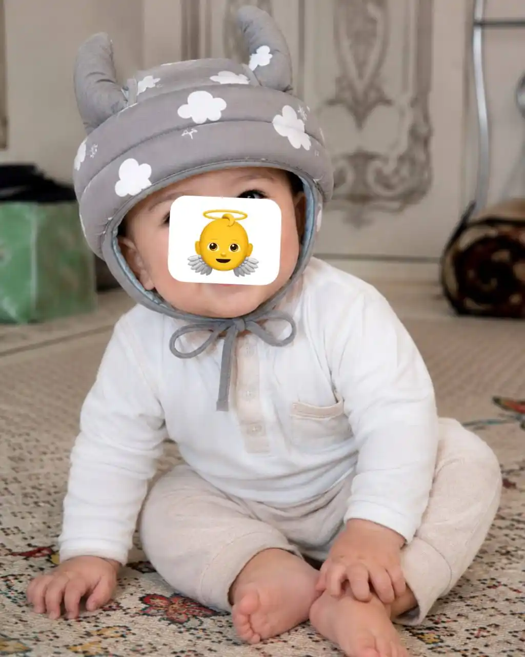 Bolalar uchun himoya shlemi, chaqaloqlar bosh kiyimi, boshga himoya, 3-36 oylik
