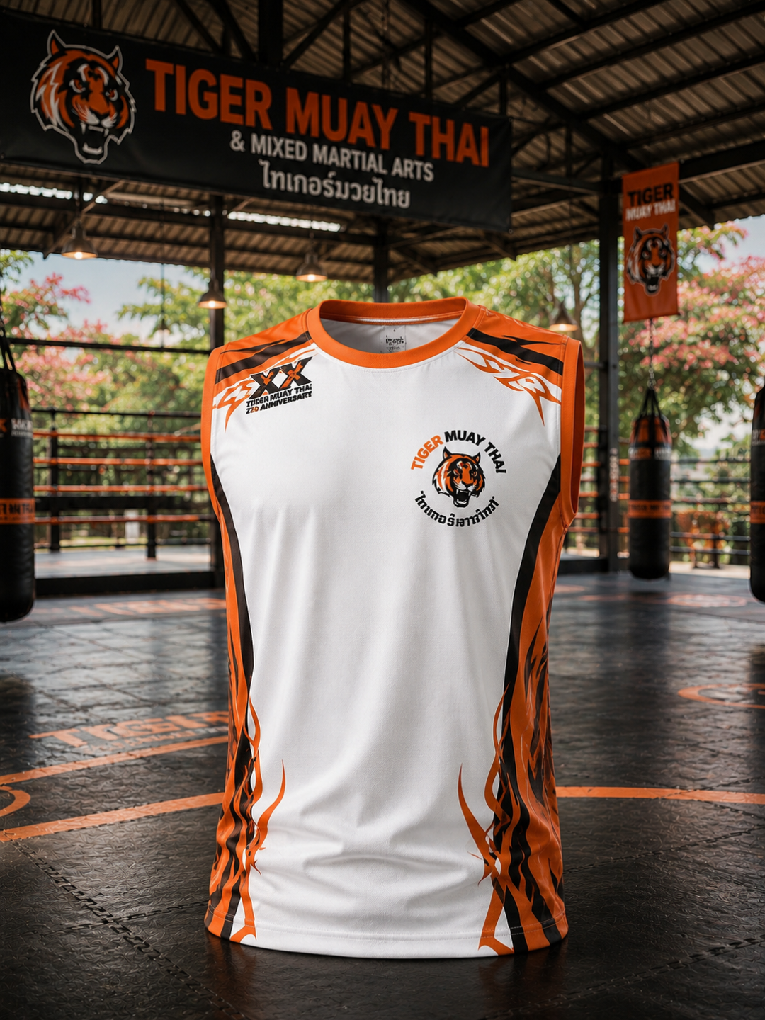 Майка Tiger Muay Thai для Муай Тай, ММА и кикбоксинга Спортивная безрукавка - 