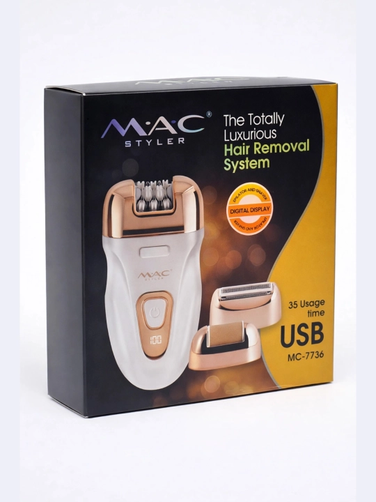 M.A.C-7736, ayollar uchun epilyator, uy sharoitida professional silliq teri