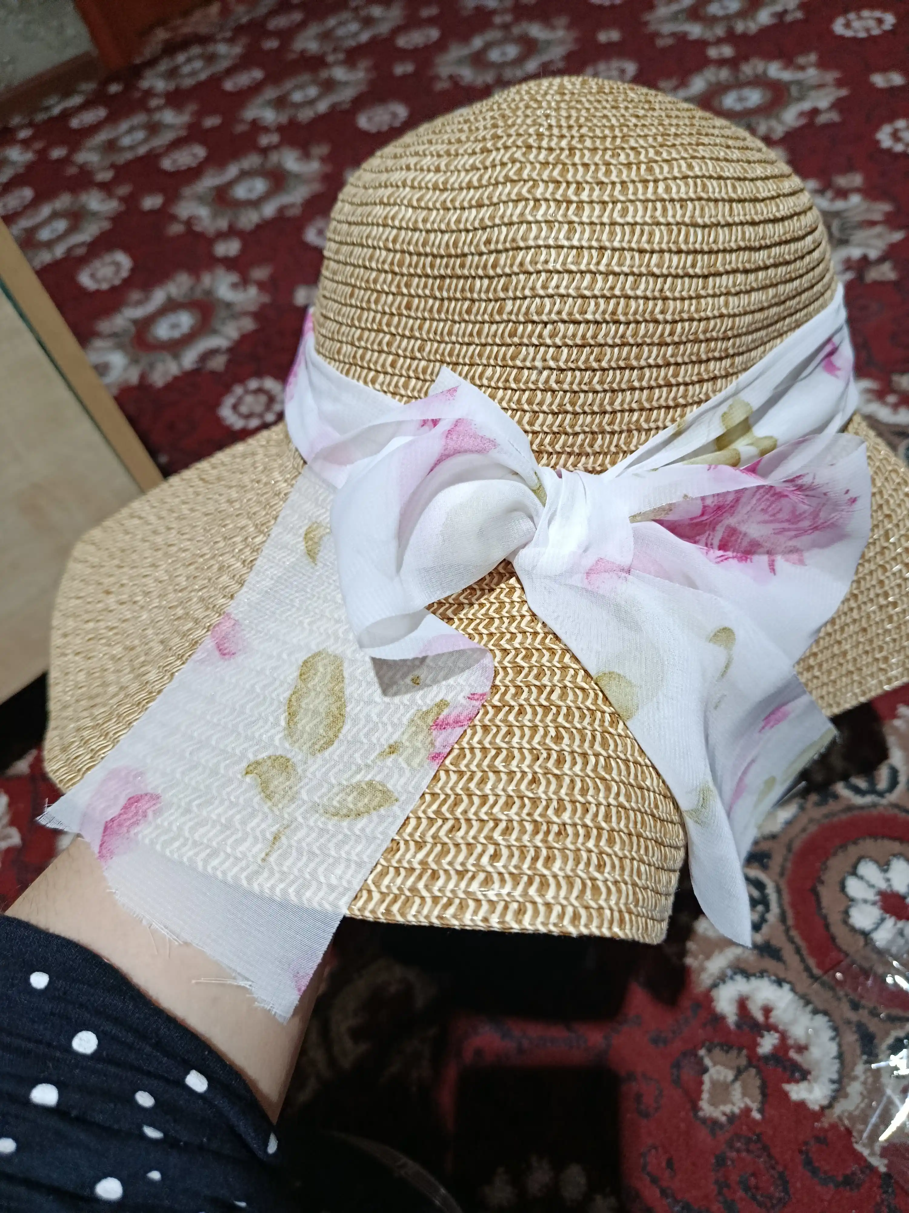 Ayollar shlyapasi, yozgi keng soyali shlyapa,bantli nafis shlap zamonaviy ayolar aksesuari