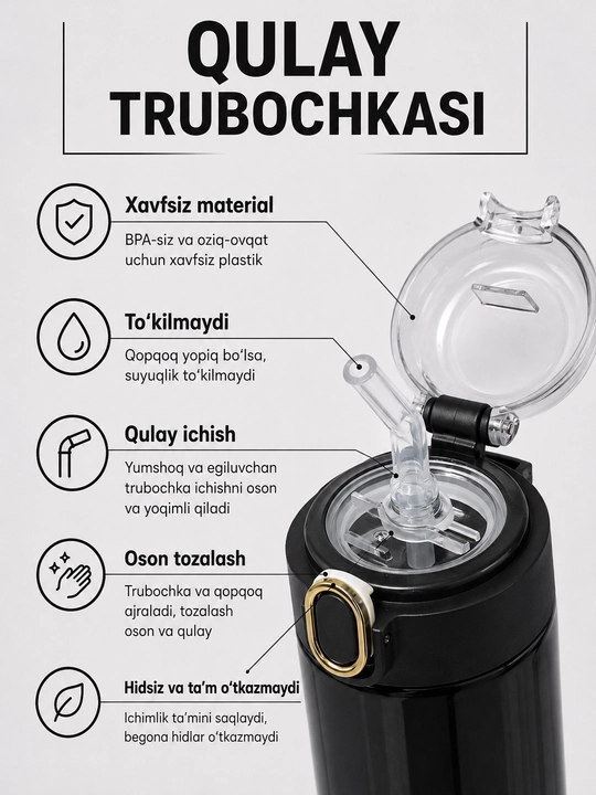 Термос для мальчика, 400 мл, школьный, для напитков, нержавеющая сталь