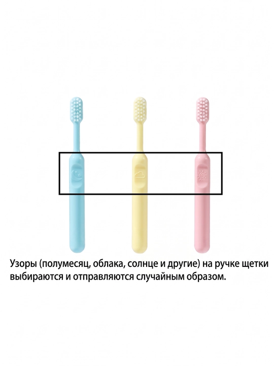 2-6 yoshli bolalar uchun mo‘ljallangan multfilm yumshoq tish cho‘tkalari, pastel ranglarda