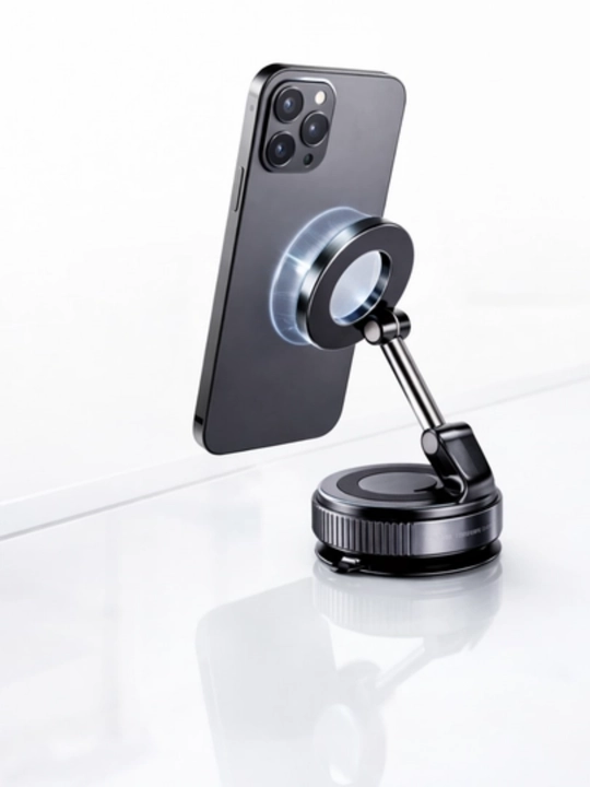 Kuchli magnit bilan 360° ga aylanadigan magnitli avtomobil telefon ushlagichi