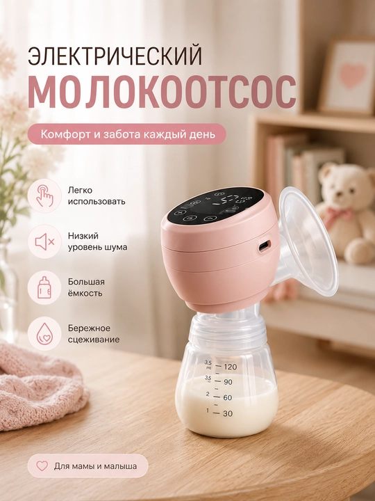 Электрический молокоотсос для мам, тихий и удобный - 