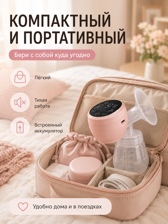 Электрический молокоотсос для мам, тихий и удобный