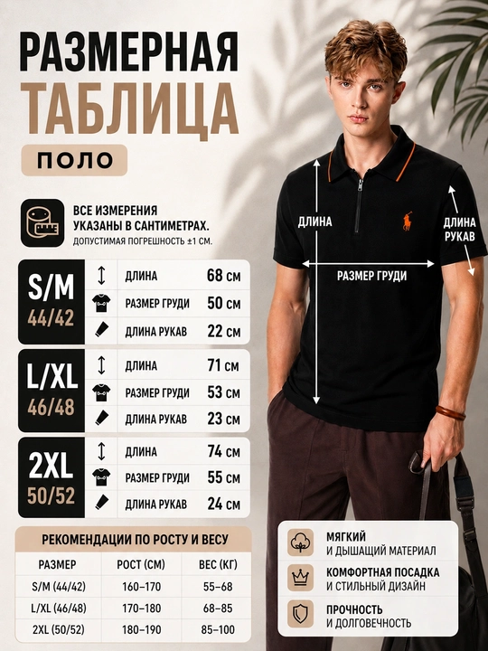 Футболка мужская, поло