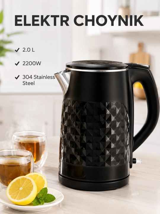Электрические чайники , 2.0L / 2.2L / 2.5L, LED-подсветка, автоматическое отключение - 
