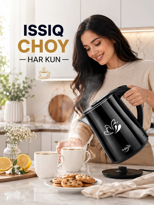 Elektr choynaklar to‘plami, 1.8 – 2.2-2.5 litr, 1500Vt, avtomatik o‘chirish, LED yoritgich