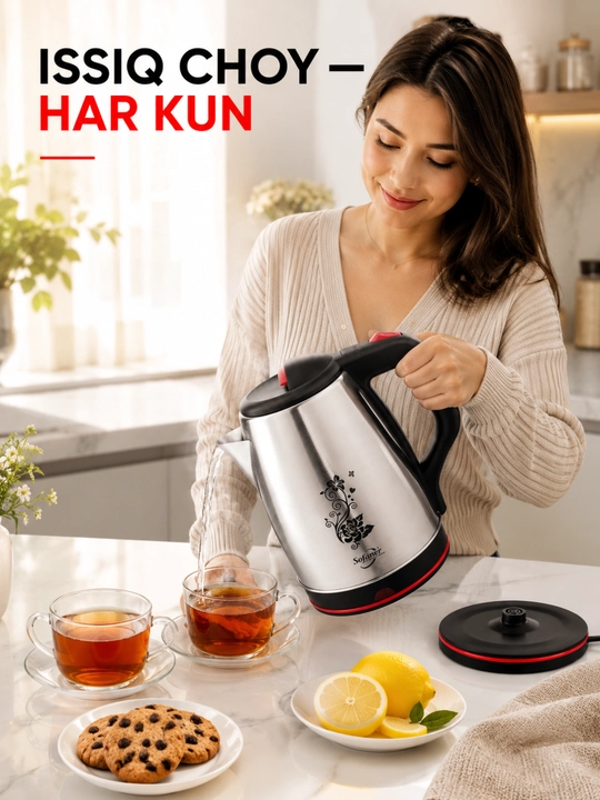Elektr choynaklar to‘plami, 1.8 – 2.2-2.5 litr, 1500Vt, avtomatik o‘chirish, LED yoritgich