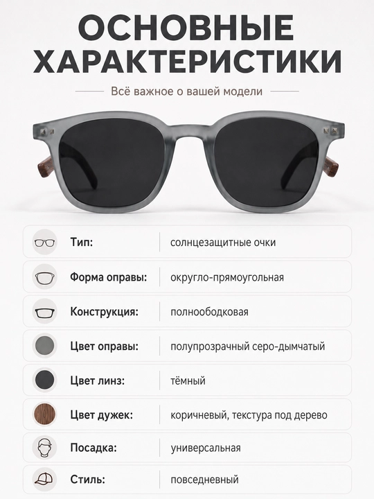 Солнцезащитные очки, универсальная модель на каждый день