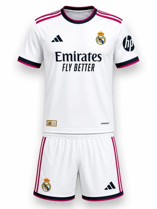 Футбольная форма Real Madrid 2026/2027 Home Kit, футболка и шорты, белая - 