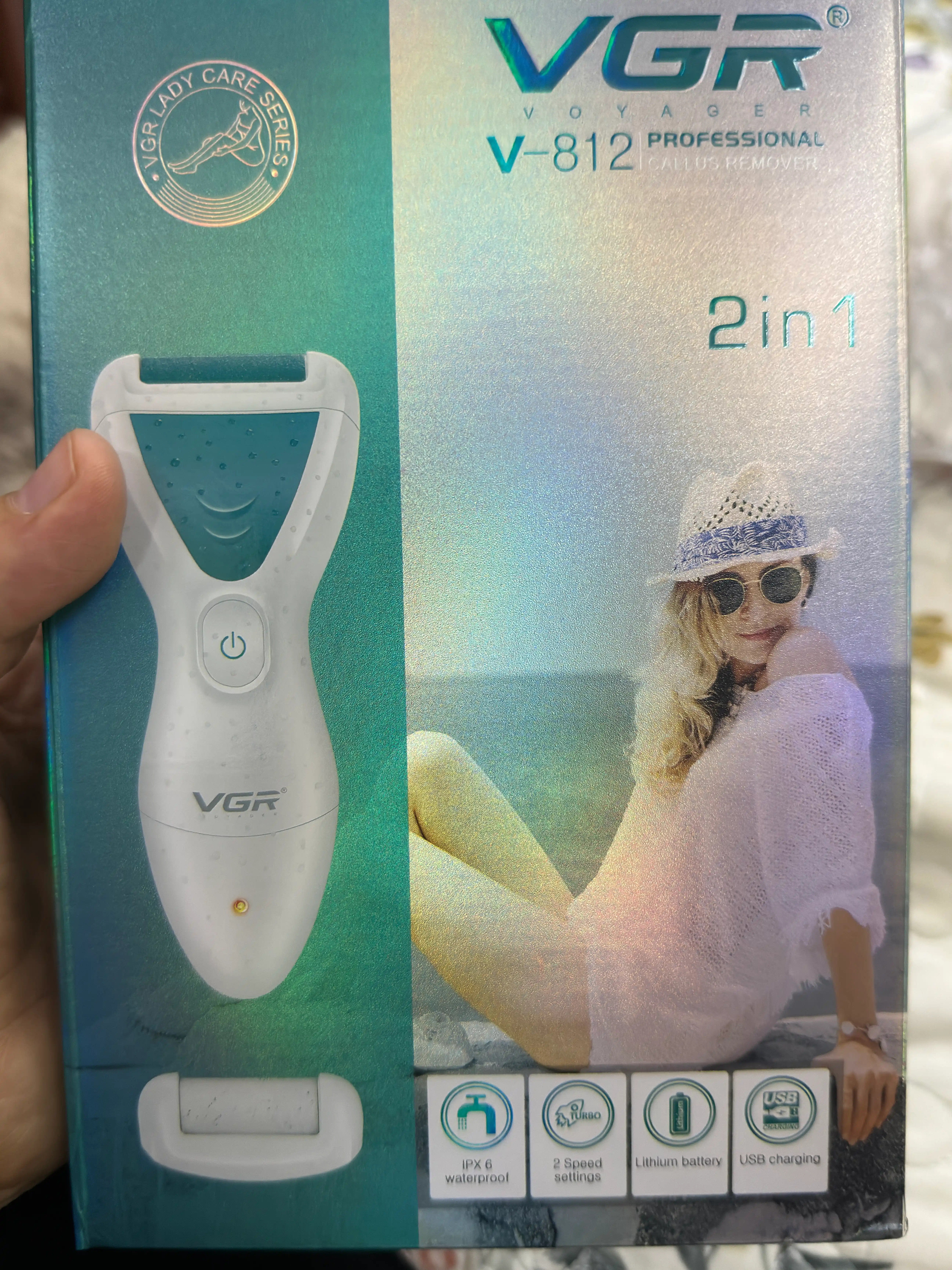 Tovon va oyoqlar uchun mo‘ljallangan VGR V-812 rolikli arra, elektr pemzali, 2 ta nasadkali