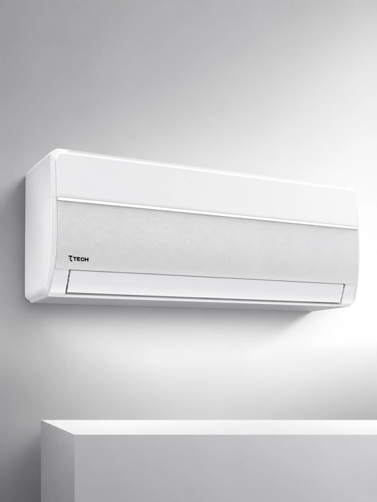7TECH Series Gold Full DC Inverter konditsioner — keng 870 mm ichki blok, Golden Fin
