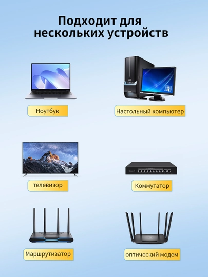 8-toifali 40 Gbit/s ekranlangan kabel oʻyin va tarmoq uchun