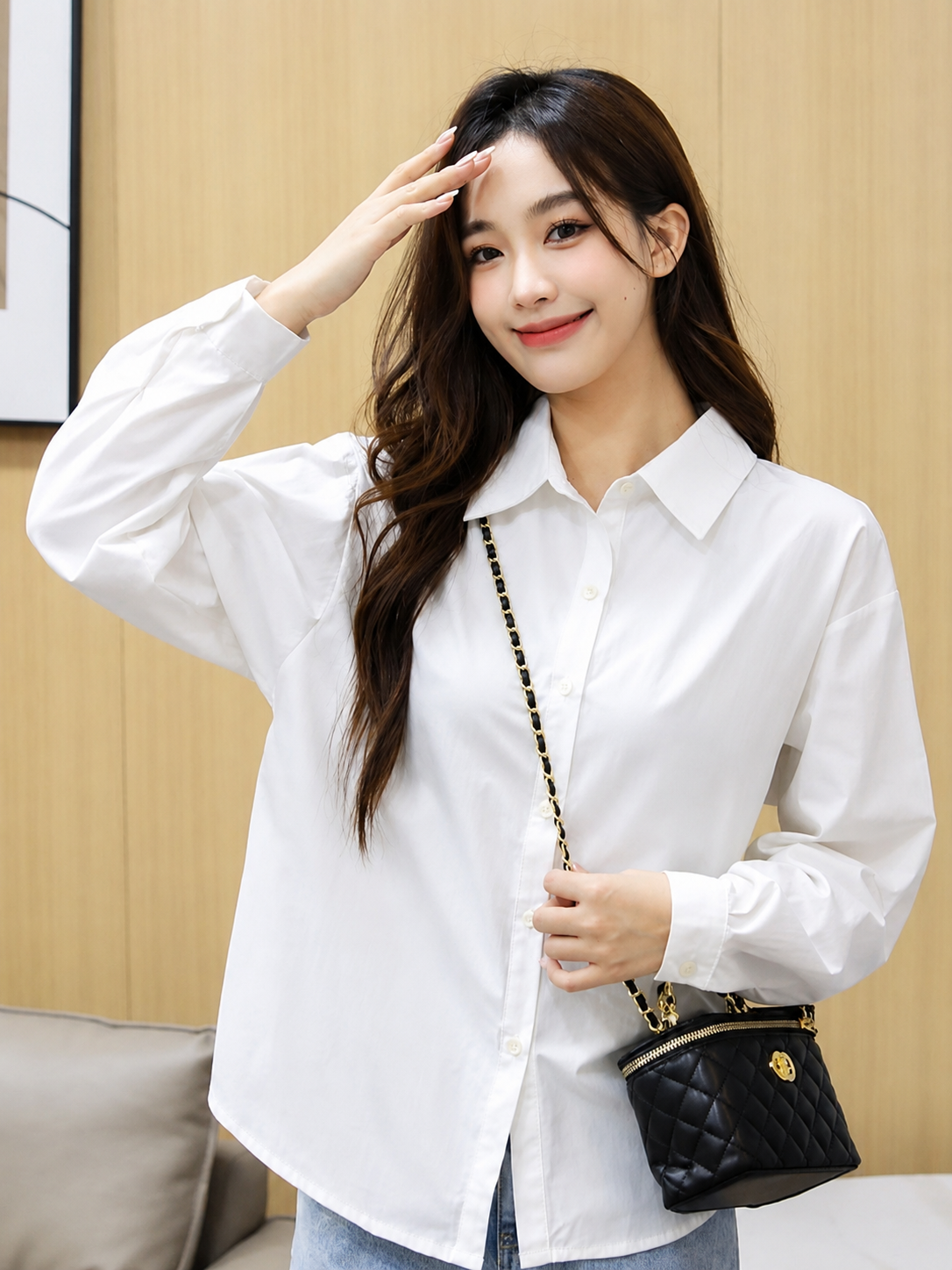 Рубашка для женщин и девочек, классическая, для школы, учебы и работы - 