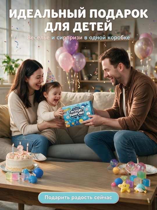 Набор 24 Блестящих Пельменей Антистресс, Медленный Сквиш Подарок