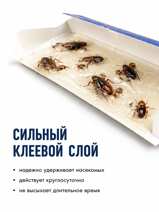 Клеевая ловушка Блокбастер XXI для тараканов и домовых муравьев
