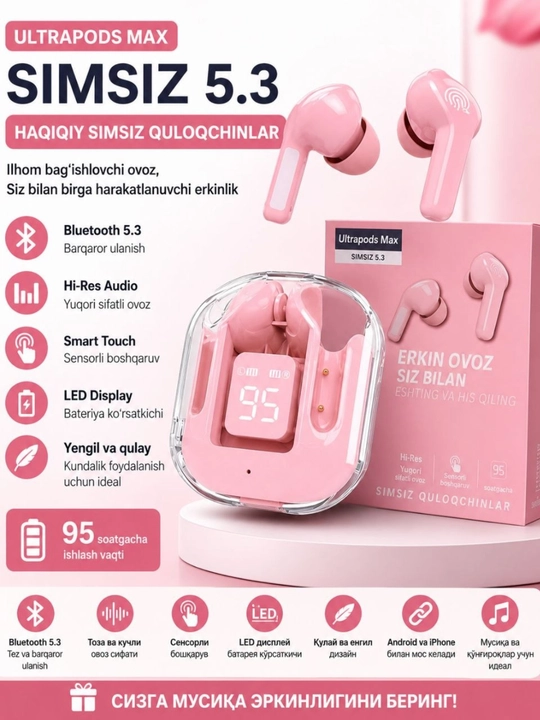 Ultrapods Max — Haqiqiy erkinlik va sifatli ovoz - 