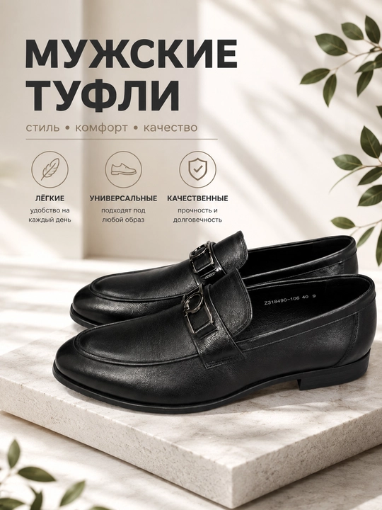 Мужские классические лоферы с декоративной пряжкой, мужские туфли, мужская обувь - 