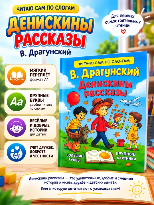 Deniskiny rasskazy, Viktor Dragunskiy, A4 format - 