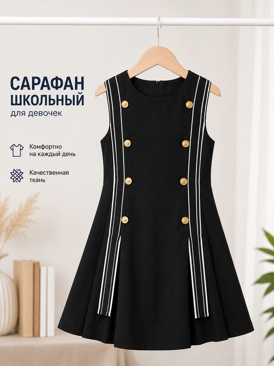 Школьный сарафан для девочек, классический