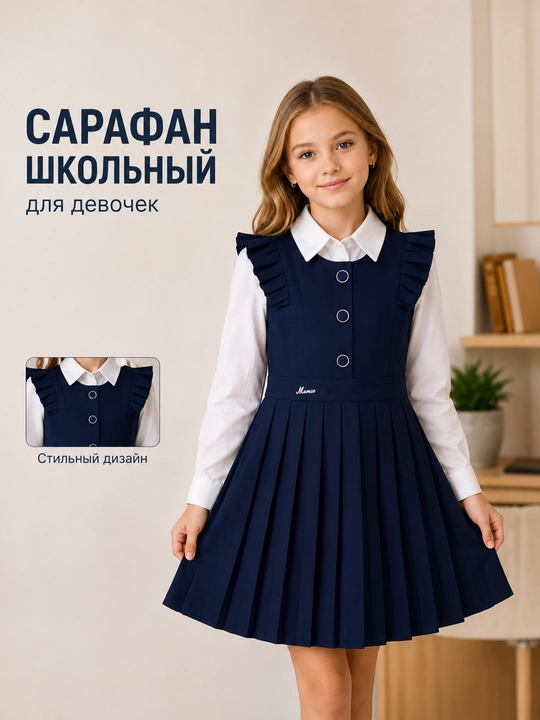 Школьный сарафан для девочек, классический