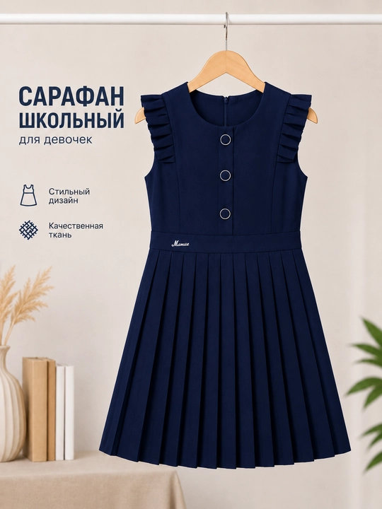 Школьный сарафан для девочек, классический