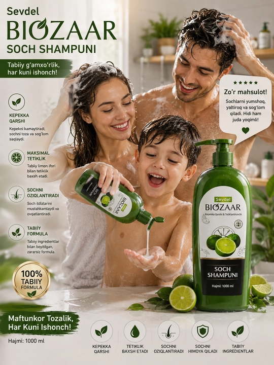 Shampun, Soch parvarishi uchun BIOZAAR Professional shampuni, 500 ml