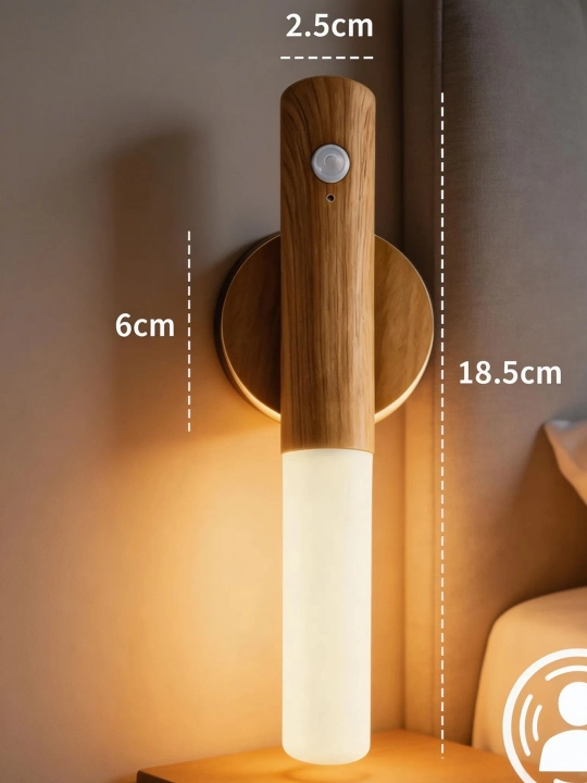 Harakat datchigiga ega magnitli LED yoritgich, simsiz devorga o‘rnatiladigan USB tungi yoritgich, 1 dona