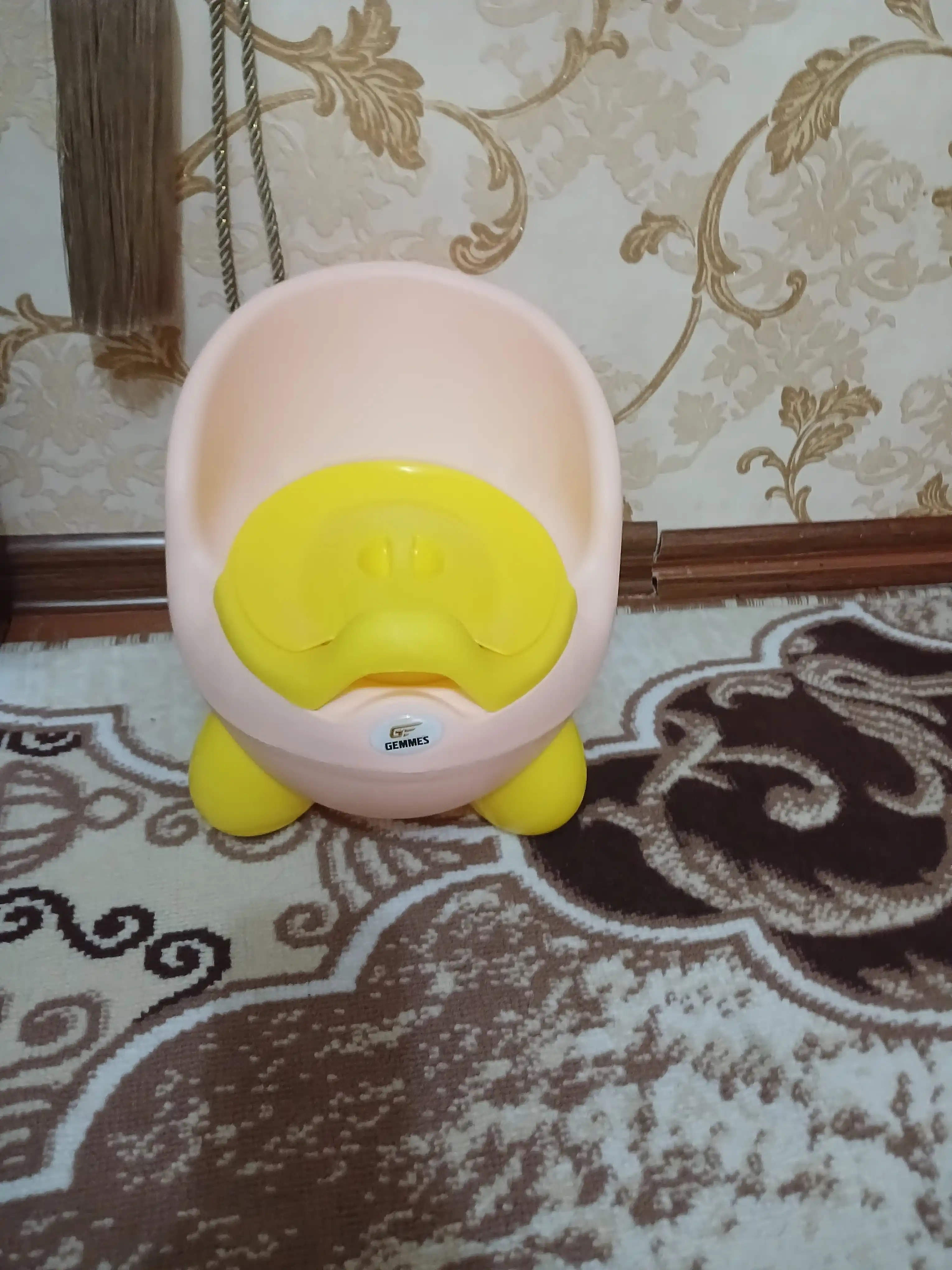 Детский горшок стульчик, с крышкой и спинкой, с мягким сиденьем, с ручками