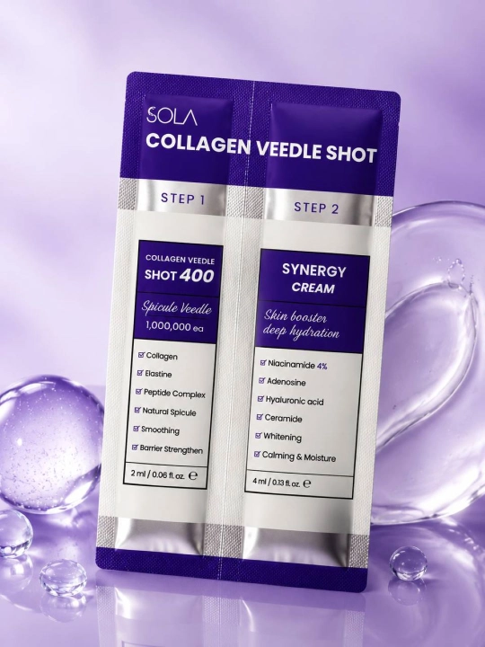 Сыворотка SOLA Collagen микроигольчатая коллагеновая сыворотка для лица + Synergy Cream