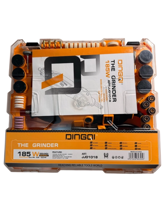 DINGQI JJ01018, 185 Vt quvvatli elektr tarmoq o‘ymakori, o‘yish va silliqlash uchun bormashina