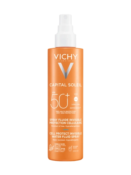 VICHY Capital Soleil Солнцезащитный спрей-флюид легкий SPF50+ 200 мл