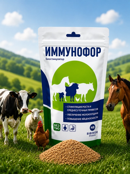 Immunofor Plus — Qishloq xo'jaligi hayvonlari uchun biostimulyator - 