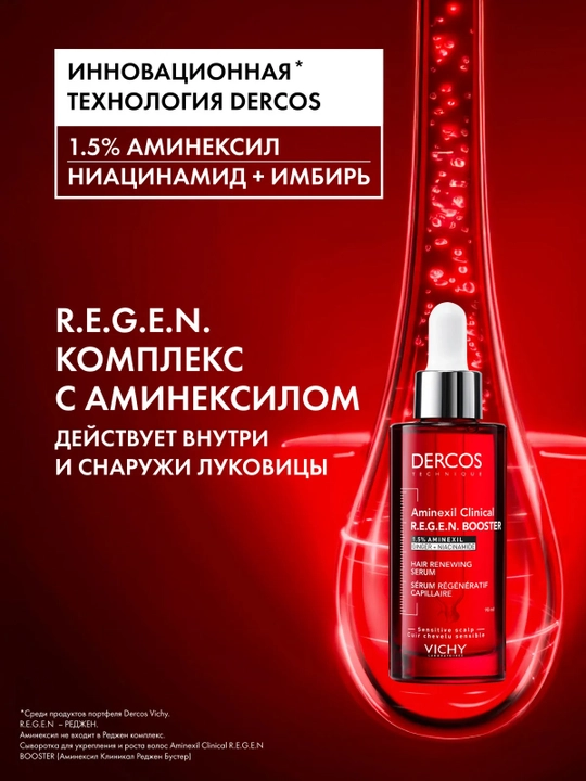 VICHY Dercos Aminexil Сыворотка для укрепления и роста волос 90 мл