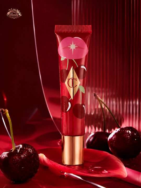Gilos rang va nam yaltiroq effekt,Charlotte Tilbury Unreal Lips Cherry Glaze, 14 ml - 