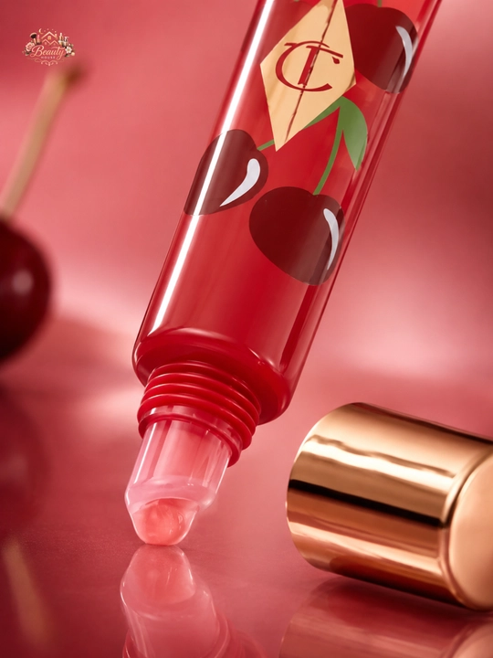 Gilos rang va nam yaltiroq effekt,Charlotte Tilbury Unreal Lips Cherry Glaze, 14 ml