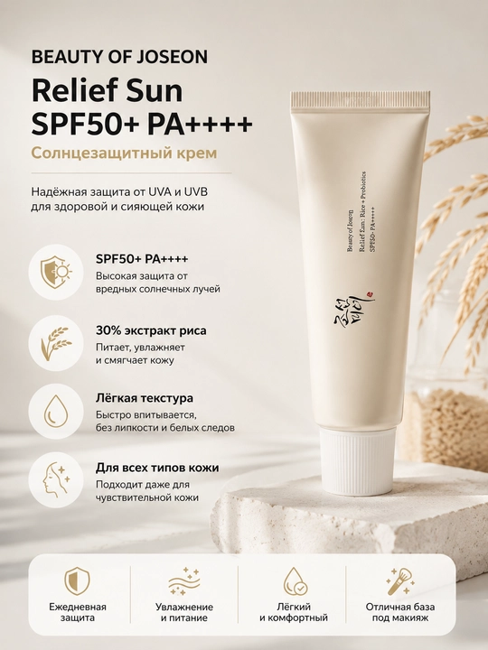 Beauty of Joseon Sun Cream, увлажняющий солнцезащитный крем