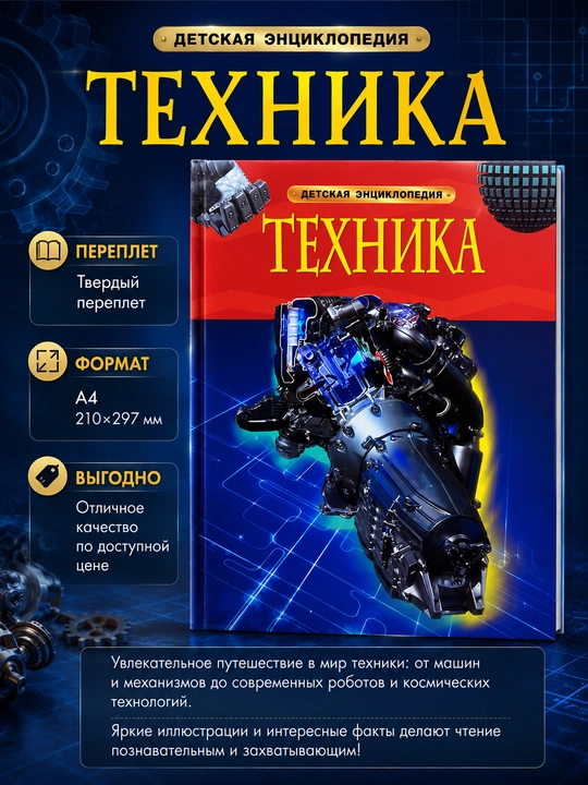 Texnologiya ensiklopediyasi, bolalar ensiklopediyasi, qattiq muqovali, A4 formatda - 