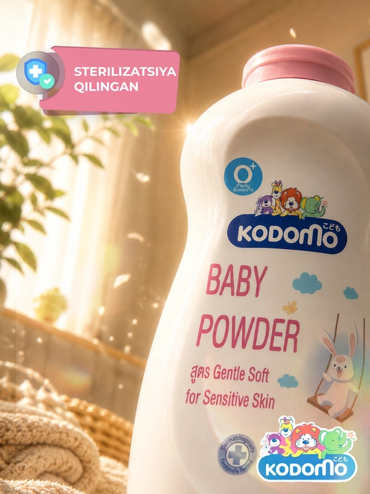 Детская присыпка для новорожденных Kodomo, от воспалений и раздражении на коже ребенка