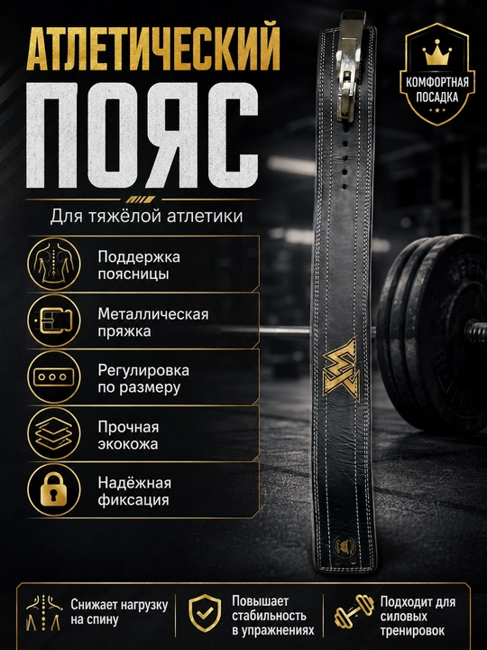 Атлетический пояс для тяжелой атлетики - 