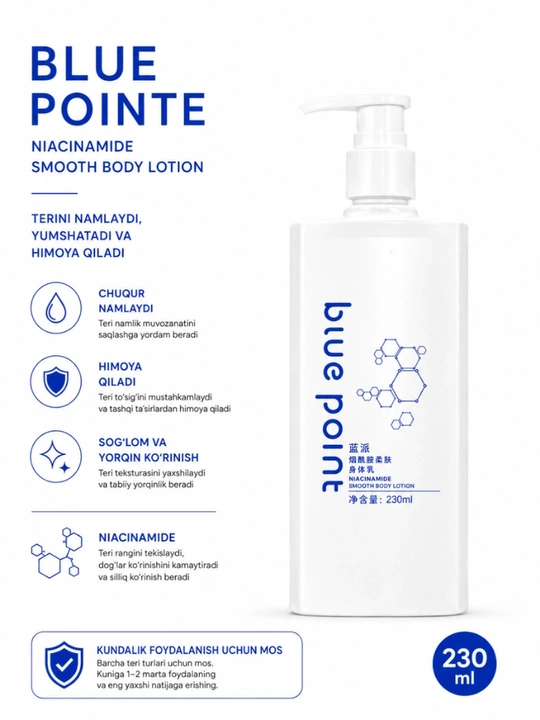 BLUE POINT Tana uchun niatsinamidli losyon, 230 ml