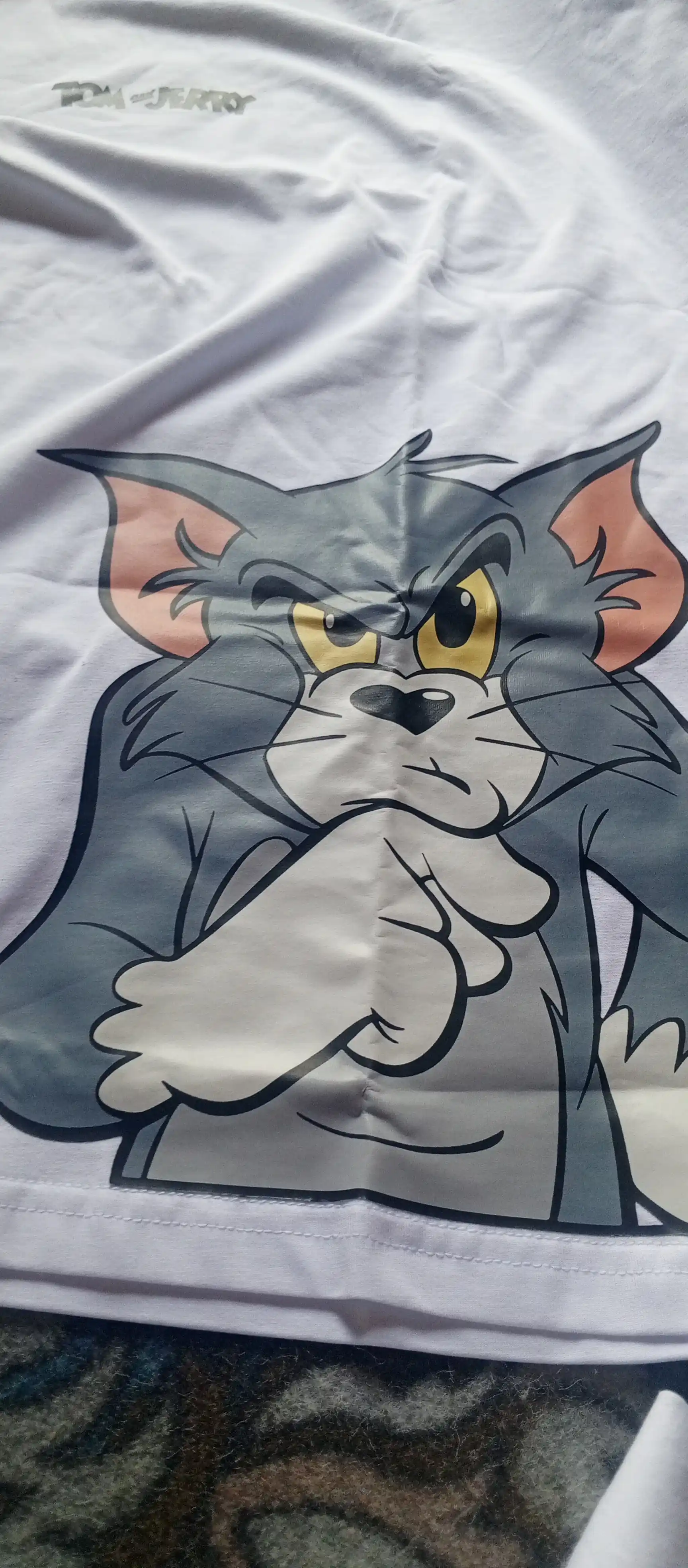 Футболка oversize с принтом Tom and Jerry хлопковая для мужчин и женщин свободного кроя