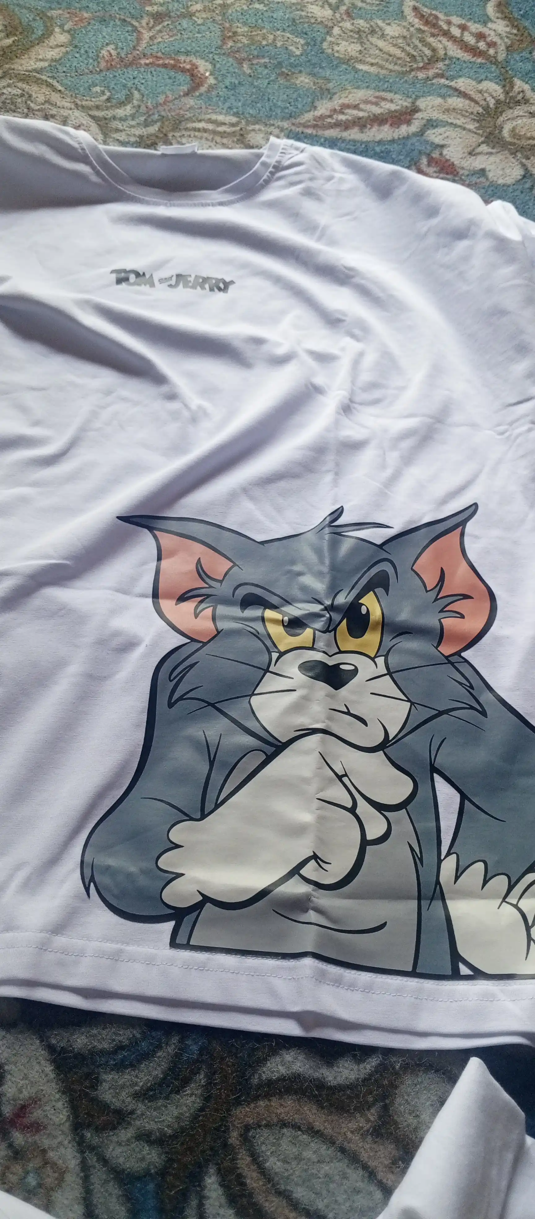 Футболка oversize с принтом Tom and Jerry хлопковая для мужчин и женщин свободного кроя