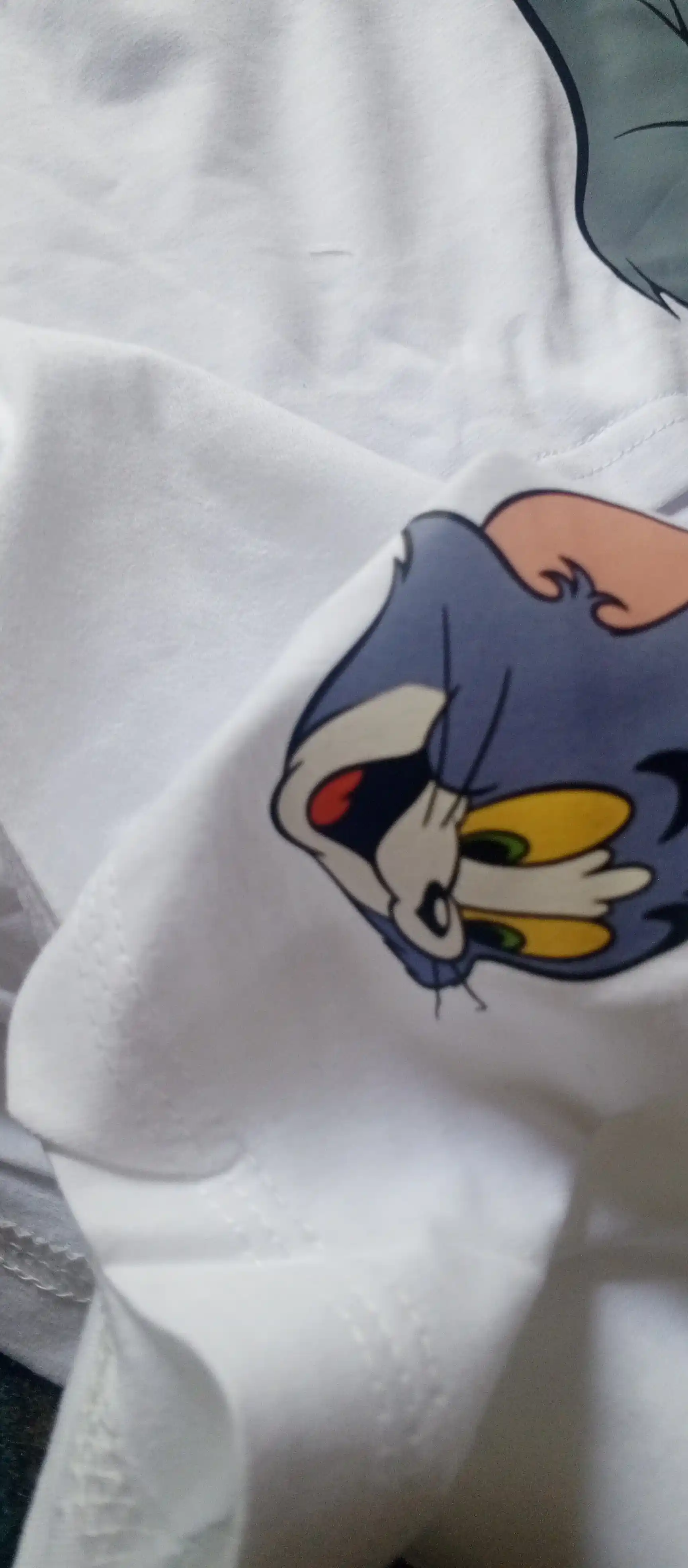 Ayollar futbolkasi, katta o‘lchamli — Tom and Jerry printli oversize, 95% paxtali
